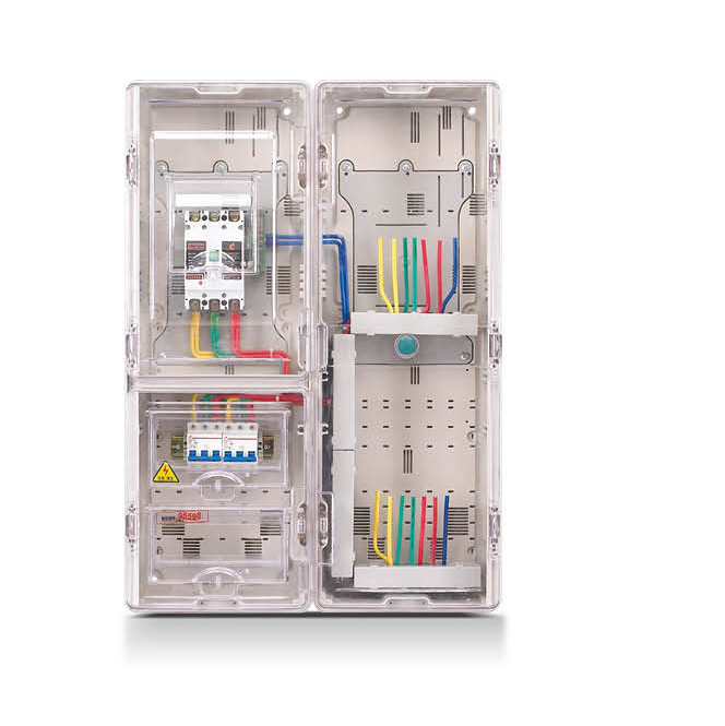 VOK-D-S201 Three phase two meter position meter box